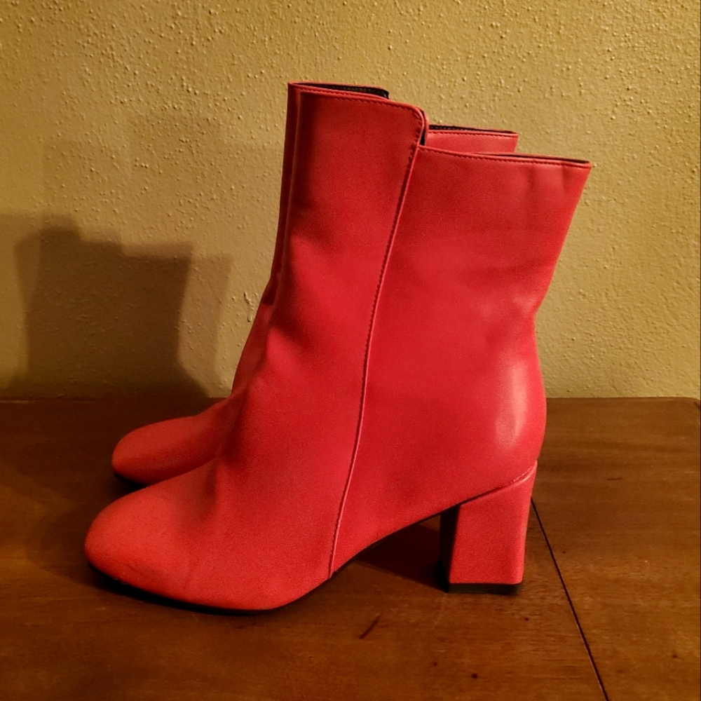 IDIFU Women' Ada Fashion Red Gogo Ankle Boots